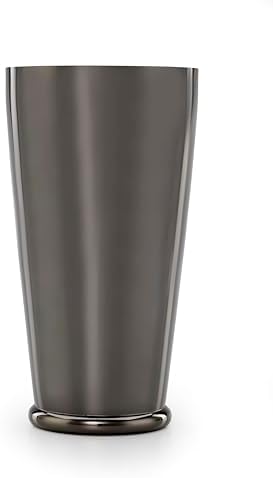 Barfly Cocktail Shaker with Weighted Bottom, Deluxe 28 oz, Gunmetal Black
