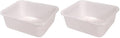 Rubbermaid Commercial Products Food Storage Box/Tote for Restaurant/Kitchen/Cafeteria, 2.75 Gallon, White (FG369000WHT) (Pack of 2)