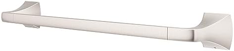 Pfister Bruxie Bath Towel Bar for Bathroom, 18-Inch, Wall-Mounted, Screw-in, Spot Defense Brushed Nickel Finish, BTBBIE1GS
