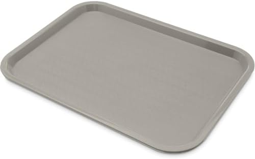 Carlisle FoodService Products Café Cafeteria Tray, Fast Food Tray for Restaurant or Commercial Use, 12" x 16", 24 Count, Gray