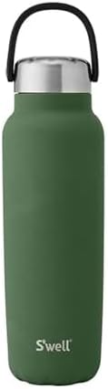 S'well Recycled Stainless Steel Explorer with Insulated Lid and Handle, 40oz, Green Jasper, Triple Layered Vacuum Insulated Containers Keeps Drinks Cold for 54 Hours and Hot for 12