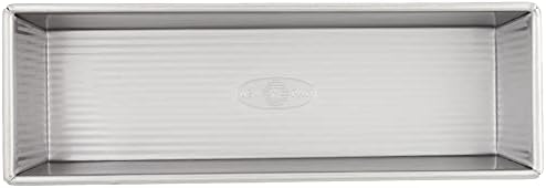 USA Pan Bakeware Pullman Loaf Pan with Cover, Nonstick & Quick Release Coating, Made in the USA from Aluminized Steel, inch 13 x 4 (Pack of 3)