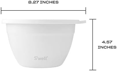 S'well Stainless Steel Salad Bowl Kit, Moonstone, Comes with 2oz Mini Canister and Removable Tray for Organization, Leakproof, Easy to Clean, Dishwasher Safe, 64oz (Pack of 8)