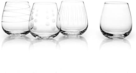 Mikasa Cheers Stemless Wine Glass, 14-Ounce, Set of 4