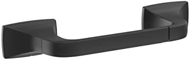 Amerock BH36011MB | Matte Black Pivoting Double Post Toilet Paper Holder | 10-5/8 inch (270 mm) Length Toilet Tissue Holder | Highland Ridge | Bath Tissue Holder | Bathroom Hardware | Bath Accessories