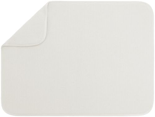 S&T INC. Dish Drying Mat, 18" x 24", XL, Cream