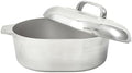 IMUSA 11 Inch Cajun Cast Aluminum Oval Roaster with Lid for Vegetables