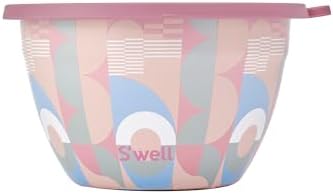 S'well Stainless Steel Salad Bowl Kit 64oz, Dusty Pink Daydream, Comes with 2oz Mini Canister and Removable Tray for Organization, Leakproof, Easy to Clean, Dishwasher Safe