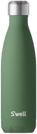 S'well Stainless Steel Water Bottle, 17oz, Green Jasper, Triple Layered Vacuum Insulated Containers Keeps Drinks Cold for 36 Hours and Hot for 18, BPA Free, Perfect for On the Go