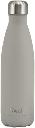S'well Stainless Steel Water Bottle, 17oz, Lunar Grey, Triple Layered Vacuum Insulated Containers Keeps Drinks Cold for 36 Hours and Hot for 18, BPA Free, Perfect for On the Go