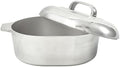 IMUSA 13 Inch Cajun Cast Aluminum Oval Roaster with Lid for Vegetables