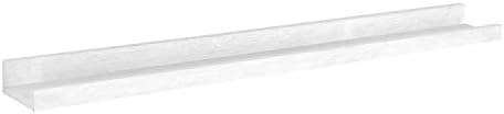 MCS Picture Ledge Shelf, Room Decor Floating Shelf, White Woodgrain, 35 Inch