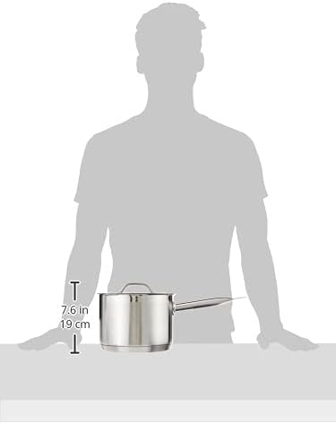 Winco 4 1/2 qt Heavy-Duty 4.5 qt Stainless Steel Sauce Pan with Cover