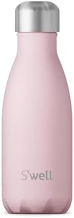 S'well Stainless Steel Water Bottle - 9 Fl Oz - Pink Topaz - Triple-Layered Vacuum-Insulated Containers Keeps Drinks Cold for 27 Hours and Hot for 12 - with No Condensation - BPA Free Water Bottle