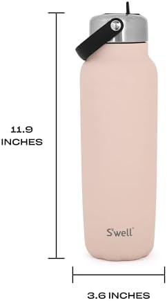 S'well Recycled Stainless Steel Explorer with Flip Straw Lid and Handle, 40oz, Himalayan Salt, Triple Layered Vacuum Insulated Containers Keeps Drinks Cold for 54 Hours and Hot for 12