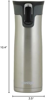 Contigo West Loop 20oz Stainless Steel Vacuum-Insulated Travel Mug Spill-Proof Keeps Drinks Hot for 5 Hours Cold for 12 Hours Perfect for Commuters and Travelers