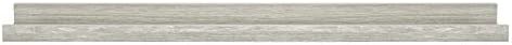 MCS Picture Ledge Shelf, Room Decor Floating Shelf, Gray Woodgrain, 35 Inch