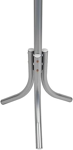 Mind Reader Freestanding Coat Rack, Multi-Tier Organizer for Office and Entryway, Metal, Silver