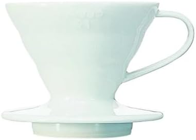 Hario V60 Ceramic Coffee Dripper Pour Over Cone Coffee Maker Size 01, White
