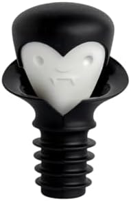 OTOTO 2 in 1 Wine Stopper & Pourer - Wine Cap, Wine Cork - Vampire, Halloween Gifts, Emo Accessories, Gothic Kitchen, Goth Gifts, Bat, Kitchen Gadgets - (Count Corkula)