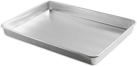 Nordic Ware Prism 21x15 inch Extra Large Baking Pan, XL Capacity, Textured Natural Aluminum For Roasting Baking Broiling