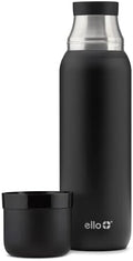 Ello Therma 32oz Insulated Stainless Steel Thermos with Cup Lid, Black