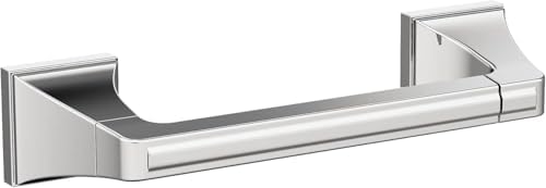 Amerock Mulholland 8-13/16" Chrome Pivoting Double Post Toilet Paper Holder