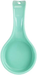 Reston Lloyd Kitchen Counter Utensil Spoon Rest, Ladles, Spaghetti Forks, & Spatulas, Durable BPA-Free Plastic – Dishwasher Safe, Décor, Space Saving Hanging Hole on Handle, Seafoam