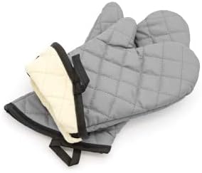 ARCLIBER Oven Mitts 1 Pair of Quilted Terry Cloth Cotton Lining, Extra Long - Image 8