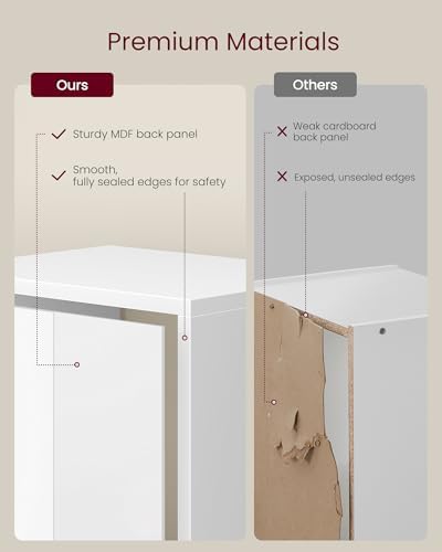 VASAGLE Bookshelf, 4-Tier Bookcase, 11.8 x 9.5 x 41.7 Inches