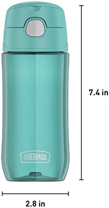 THERMOS FUNTAINER 16oz Plastic Bottle with Spout Lid, Aqua