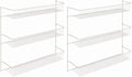ClosetMaid 3-Tier Hanging Wall Mounted Metal Rack for Spices, Shelf Storage, Pantry Organization, Laundry, Kitchen, Bathroom, White, 8022 (Pack of 2)