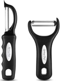 Spring Chef Swivel Vegetable Peeler & Y Potato Peeler w/Soft Grip Handles
