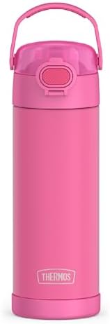 THERMOS FUNTAINER Water Bottle with Spout, 16oz, Neon Pink