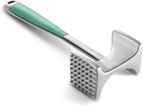 KITEXPERT Meat Tenderizer Hammer with Comfortable-Grip Handle, Dual-side Mallet for Kitchen, Heavy Duty Pounder For Tenderizing Steak, Beef and Fish, Mint Green