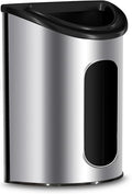 Utopia Kitchen Stainless Steel Grocery Bag Holder, Small, Silver