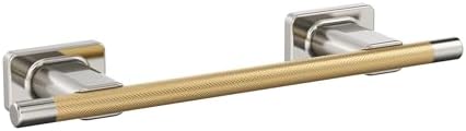 Amerock Esquire Polished Nickel/Champagne Bronze 9 inch (229 mm) Center-to-Center Towel Bar, BH26616PNCZ