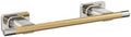 Amerock Esquire Polished Nickel/Champagne Bronze 9 inch (229 mm) Center-to-Center Towel Bar, BH26616PNCZ