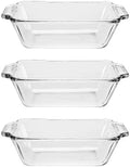 Anchor Hocking Glass Bread Pan, 1.5 Quart Loaf Pan, Set of 3