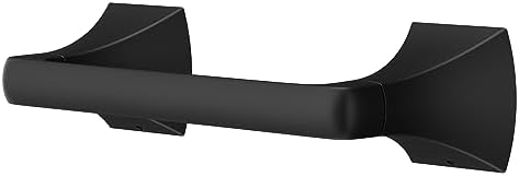 Pfister Bruxie Toilet Paper Holder, Bathroom Tissue Roll Holder, Wall-Mounted, Screw-In, Matte Black Finish, BPHBIE0B