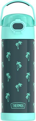 THERMOS FUNTAINER Water Bottle with Spout, 16oz, Palm Trees