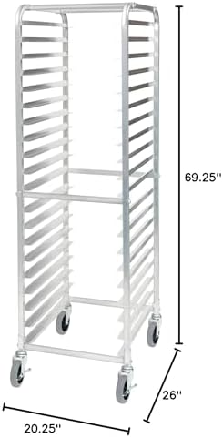 Winco 650 lb 3" Aluminum Sheet Pan Rack, 20 Tier