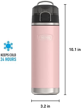 THERMOS ICON SERIES Stainless Steel Water Bottle with Spout - 24 Ounce, Sunset Pink - Vacuum Insulated Water Bottle with Lid