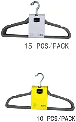 Amazon Basics Slim Velvet Non-Slip Space Saving Suit Clothes Hangers, Closet Organizer, Gray/Silver, 50-Pack