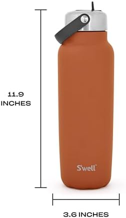 S'well Recycled Stainless Steel Explorer with Flip Straw Lid and Handle, 40oz, Carnelian, Triple Layered Vacuum Insulated Containers Keeps Drinks Cold for 54 Hours and Hot for 12
