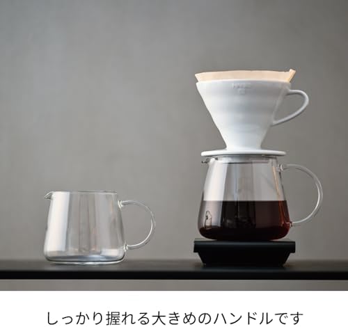 HARIO VBS-36 V60 Barista Server, 360 Clear, 12.2 fl oz (360 ml), For 1-3 Cups, Microwavable, Made in Japan