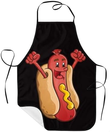 Sigouyinei Waterproof Kitchen Apron For Women Men Soft Bib Work With Pocket