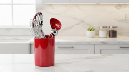 Calypso Basics by Reston Lloyd Plastic Utensil Holder, Red