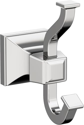 Amerock Mulholland Double Prong Chrome Wall-Mounted Hook