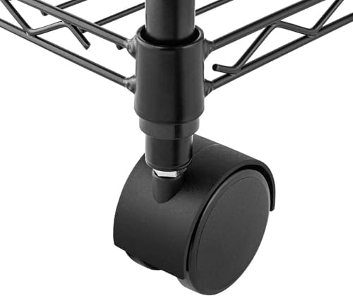 Simple Deluxe Heavy Duty 4-Shelf Storage Shelving Unit, 36" D x 14" W x 55.91" H Steel Organizer Wire Rack 1000Lb Capacity, Black
